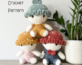 Mushroom Crochet Pattern, Toadstool Tots, Mushroom Pattern, Crochet Pattern, cableandcanvas, Cable and Canvas, Digital Download, Pattern