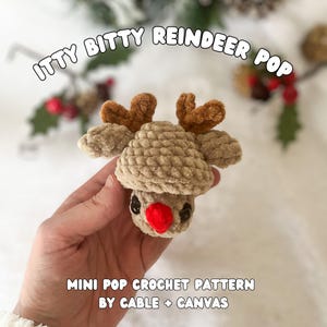 Crochet Reindeer Pop Pattern: Jolly Holiday DIY (PDF Download)