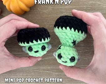 Itty Bitty Frank-N-Pop, Crochet Pattern, Crochet Halloween Pattern, Amigurumi Pattern