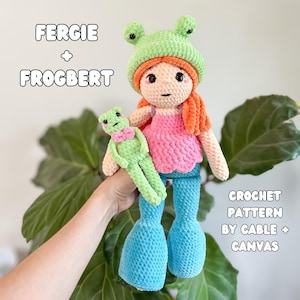 Low Sew Rag Doll Crochet Pattern Set: Fergie and Frogbert (PDF Pattern)
