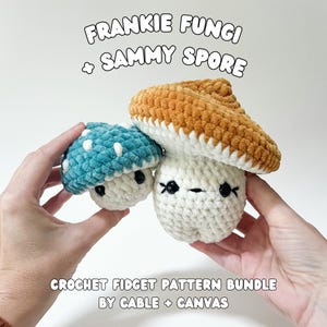 BUNDLE - Pilz Häkelmuster, Pilz Häkelmuster, Frankie Fungi, Sammy Spore, Pilz Muster, Häkelmuster, Häkelanleitungen, Pilz Muster