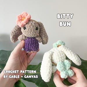 Crochet Bunny Pattern, Bitty Bun, Crochet Pattern, Bunny Pattern, Crochet Bunny, Crochet Easter, Crochet Easter Pattern, Patterns, Crochet