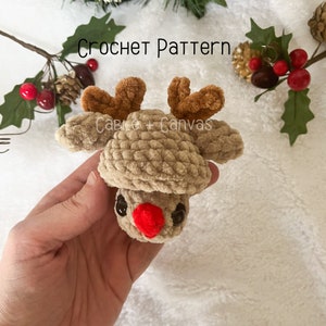 Reindeer Pop Pattern, Itty Bitty Reindeer Pop, Jolly Pop, Crochet Reindeer Pattern