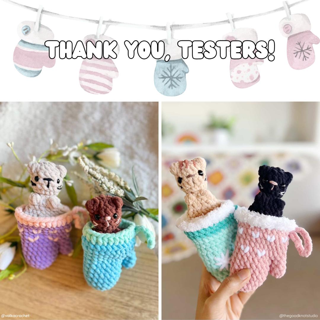 Crochet Exploding Kitten Popping Kittens in Mittens Crochet Pattern, No Sew, Digital File Only ...