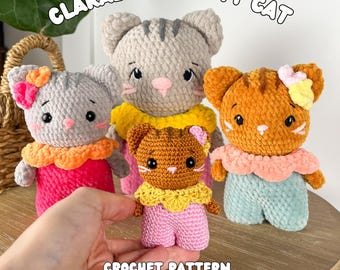 Kitty Cat Crochet Pattern: Clarabella Amigurumi (Digital Download)