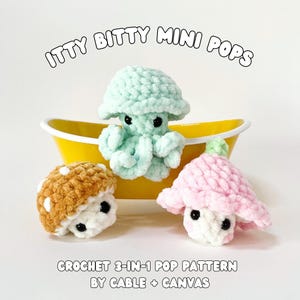 Itty Bitty Mini Pops, NICHT SEW, Mini Pops, Häkelanleitung, Pocket, Amigurumi, Muster, häkeln Fidget, Amigurumi Muster, Fidget Pattern