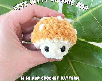 Itty Bitty Mushie Pop Crochet Pattern: No Sew Amigurumi Fidget (PDF Pattern)