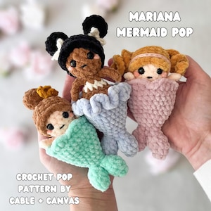 Patrón de crochet Mariana Mermaid Pop: Fidget de costura baja (Descarga PDF)