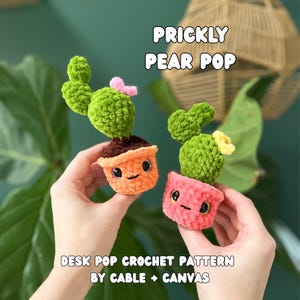 Prickly Pear Popping Crochet Pattern, Digital File ONLY, Low Sew