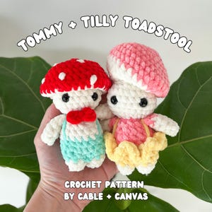 Toadstool Crochet Pattern: Tommy & Tilly Mushroom Amigurumi (PDF Download)