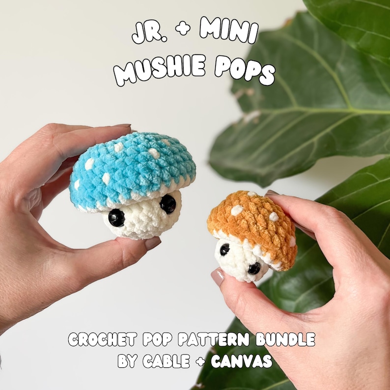 Paquete de patrones de setas a crochet: Mushie Pop, Sammy Spore (patrón en PDF) imagen 1