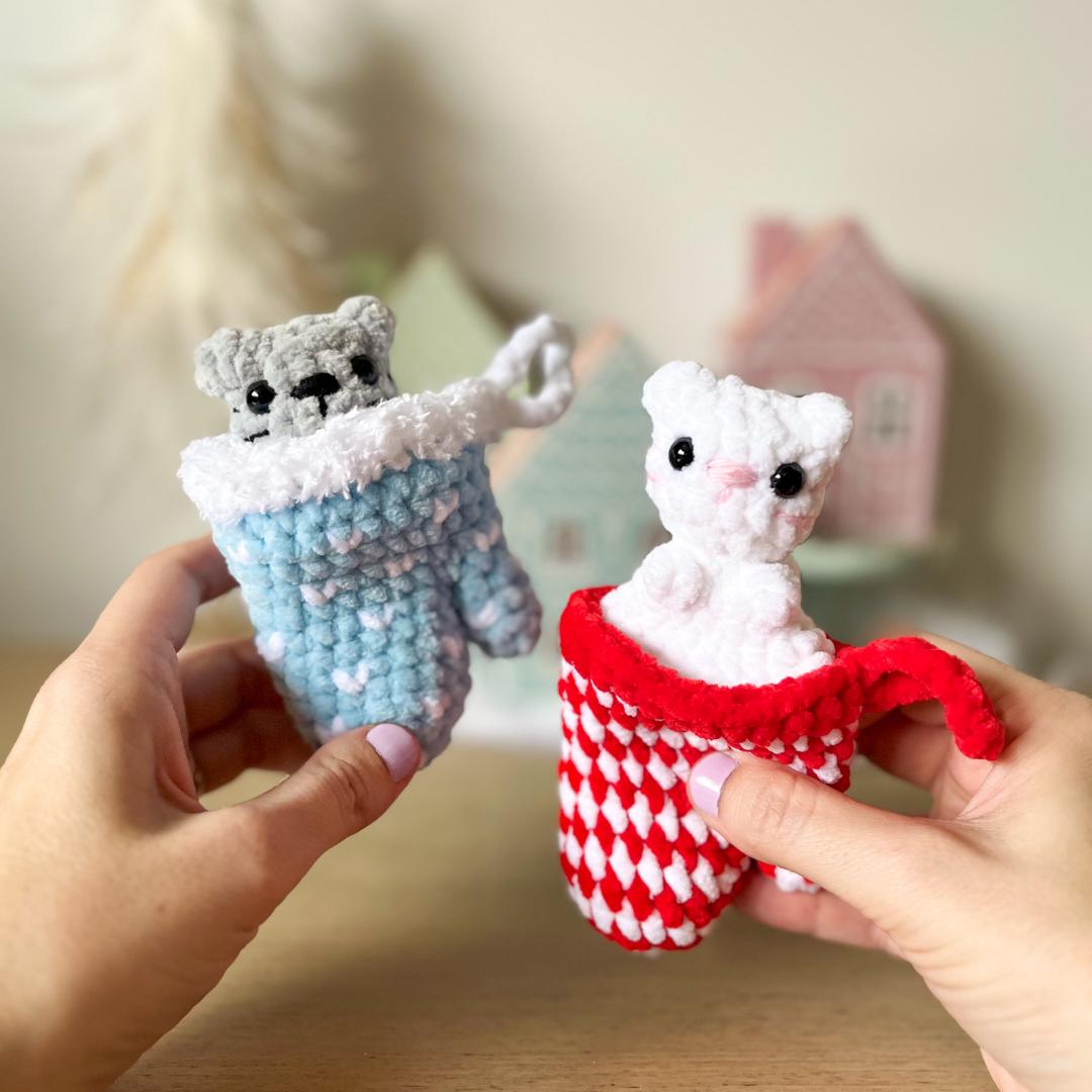 Crochet Exploding Kitten Popping Kittens in Mittens Crochet Pattern, No Sew, Digital File Only ...