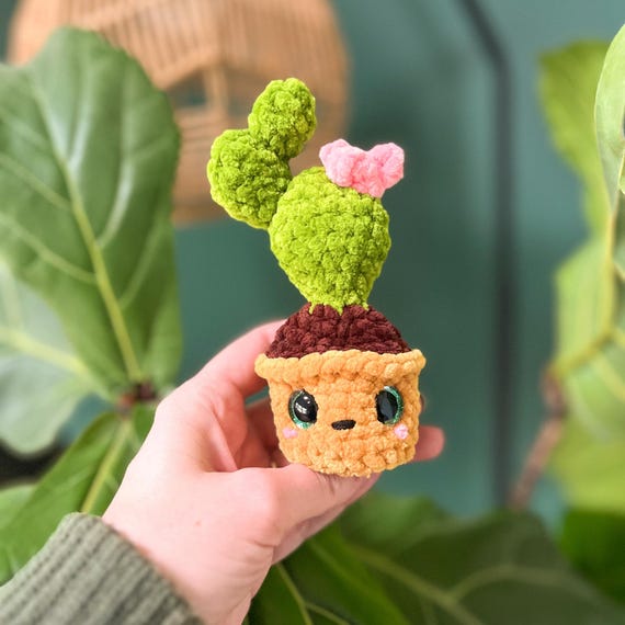 Prickly Pear Popping Crochet Pattern, Digital File ONLY, Low Sew