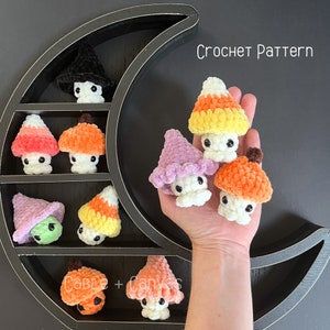 Itty Bitty BOO Pops, NO SEW, Crochet Pattern, Halloween Crochet Pattern, Ghost Crochet Pattern, Amigurumi Pattern, Crochet Ghost, Halloween