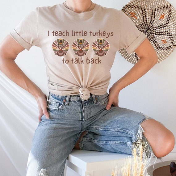 Slp I Teach A Little Turkeys To Talk Back Speech Language T-Shirt Slp I Teach A Little Turkeys To Talk Back Speech Language T-Shirt