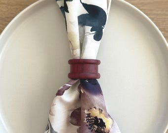 Anillos para servilletas de madera hechos a mano – Decoración moderna para la mesa, juego de 6