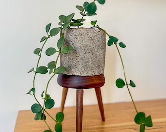 Soporte para plantas de madera hecho a mano – Estilo moderno de mediados de siglo