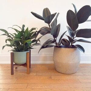 Mid Century Wooden Plant Stand | Handcrafted Solid Wood Stand - Etsy Canada