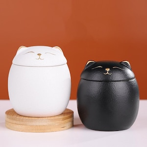 Ceramic Tea Caddy Pottery Tea Canisters Storage Tea or Food