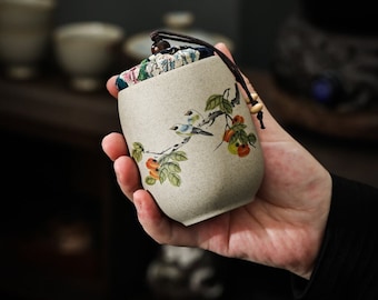 Teedose aus Keramik zur Aufbewahrung von Süßigkeiten