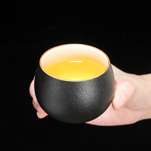 Black Ceramic Tea Cup Chinese Kung Fu Cup