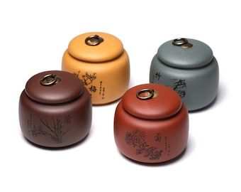 Ceramic Tea Canisters Small Chinese Tea Cans for Tea