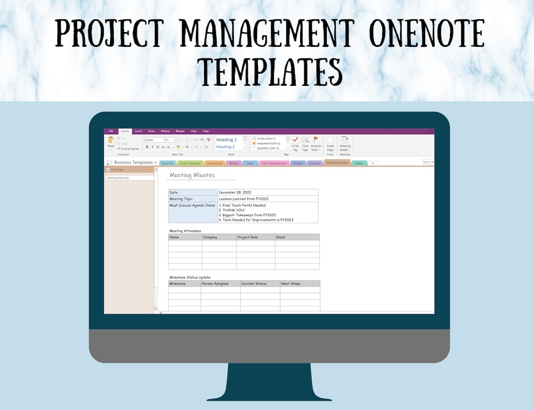 Project Management Template for Onenote Business Template Track Project Management Template for Onenote Business Template Track