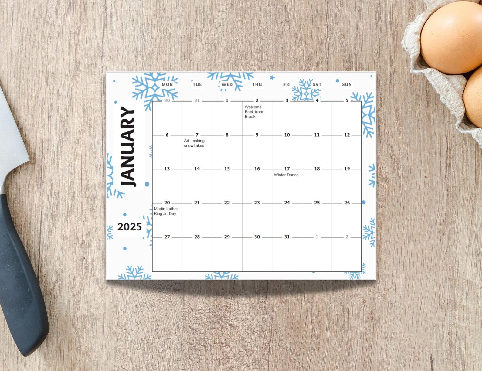 Editable Academic Calendar Calendar Printable and Editable, Instant ...