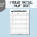 Fantasy Football Draft Sheet, Digital and Printable Draft Sheet, PDF ...