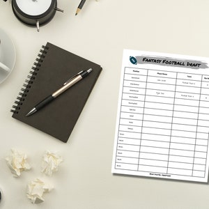 Fantasy Football Draft Sheet, Digital and Printable Draft Sheet, PDF ...