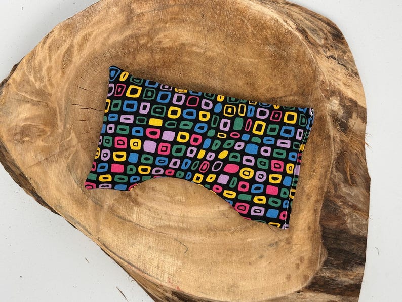 Lavender Weighted Eye Pillow: Hot/Cold Therapy Sleep Mask groovy geometrics
