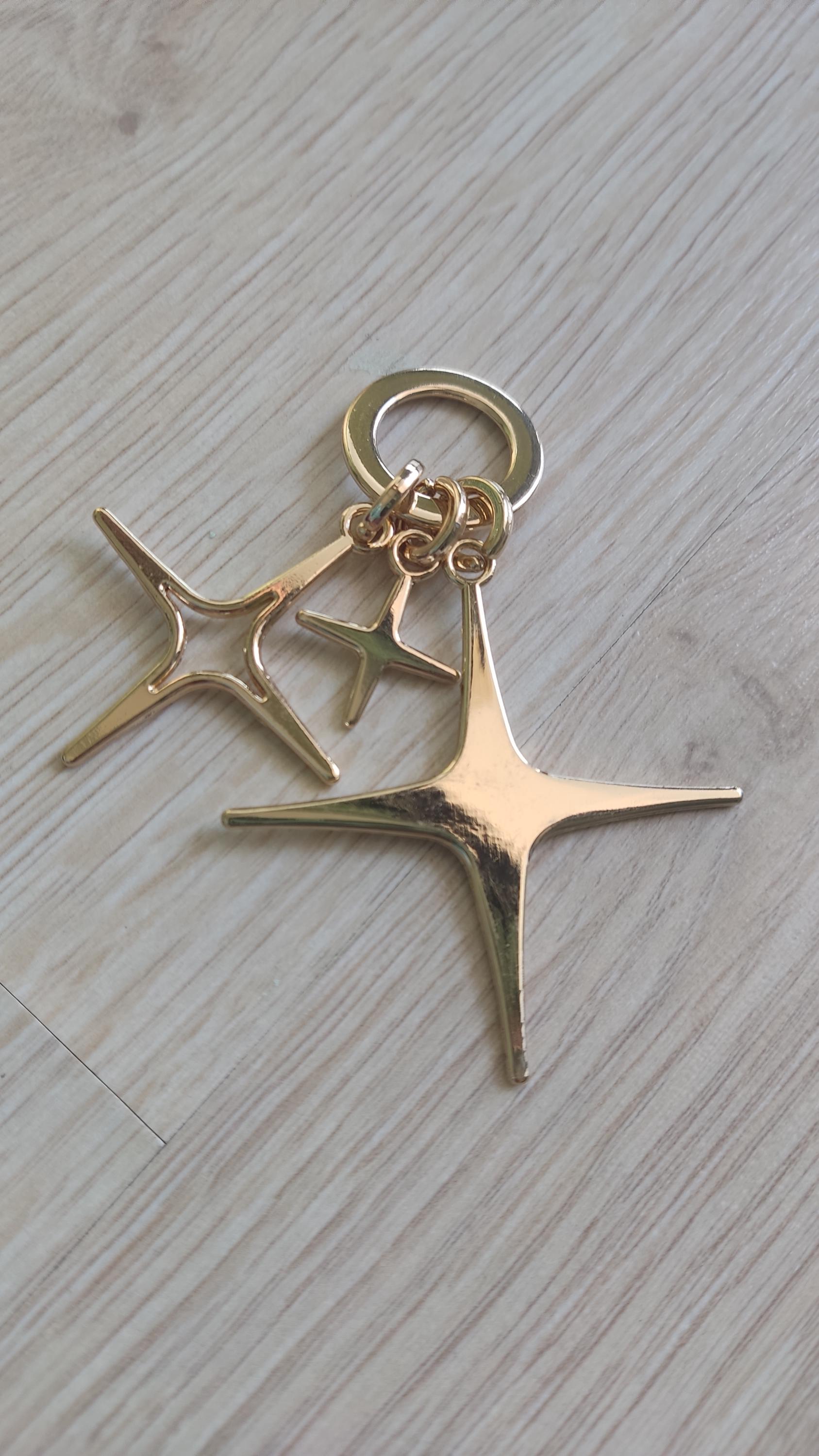 Gold Star Keychain, Aesthetic Star Charm Key Ring, Celestial Gift for ...