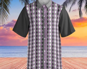 Asexual Pride Button-Up Shirt