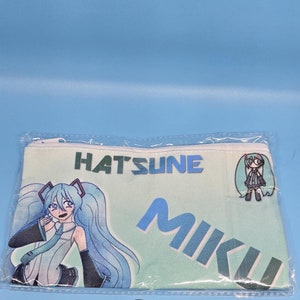 Vocaloid Hatsune Miku Estojo / Bolsa pequena com zíper