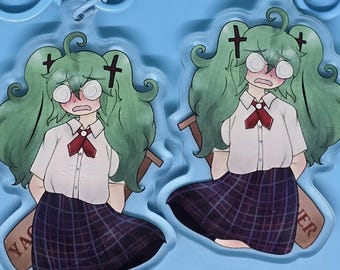 Chaveiro de acrílico dupla face Hatsune Miku Confissões de uma garota podre