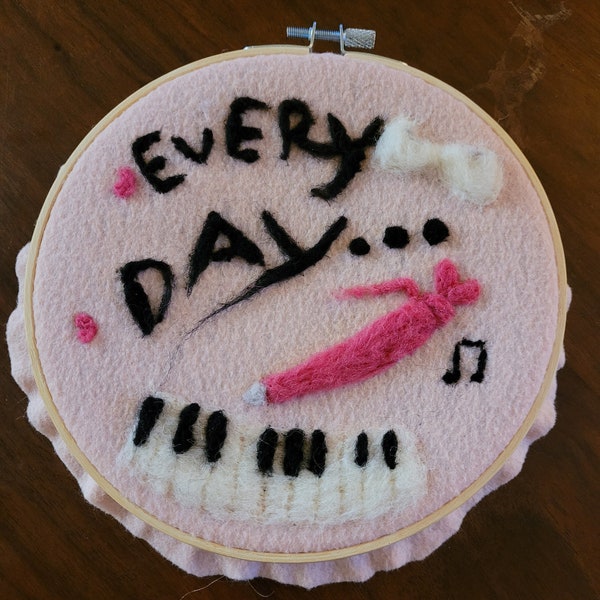 Every Day DDLC Original Needlefelt Hoop