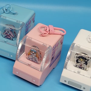 Kawaii dieren ijswagen sleutelhangers