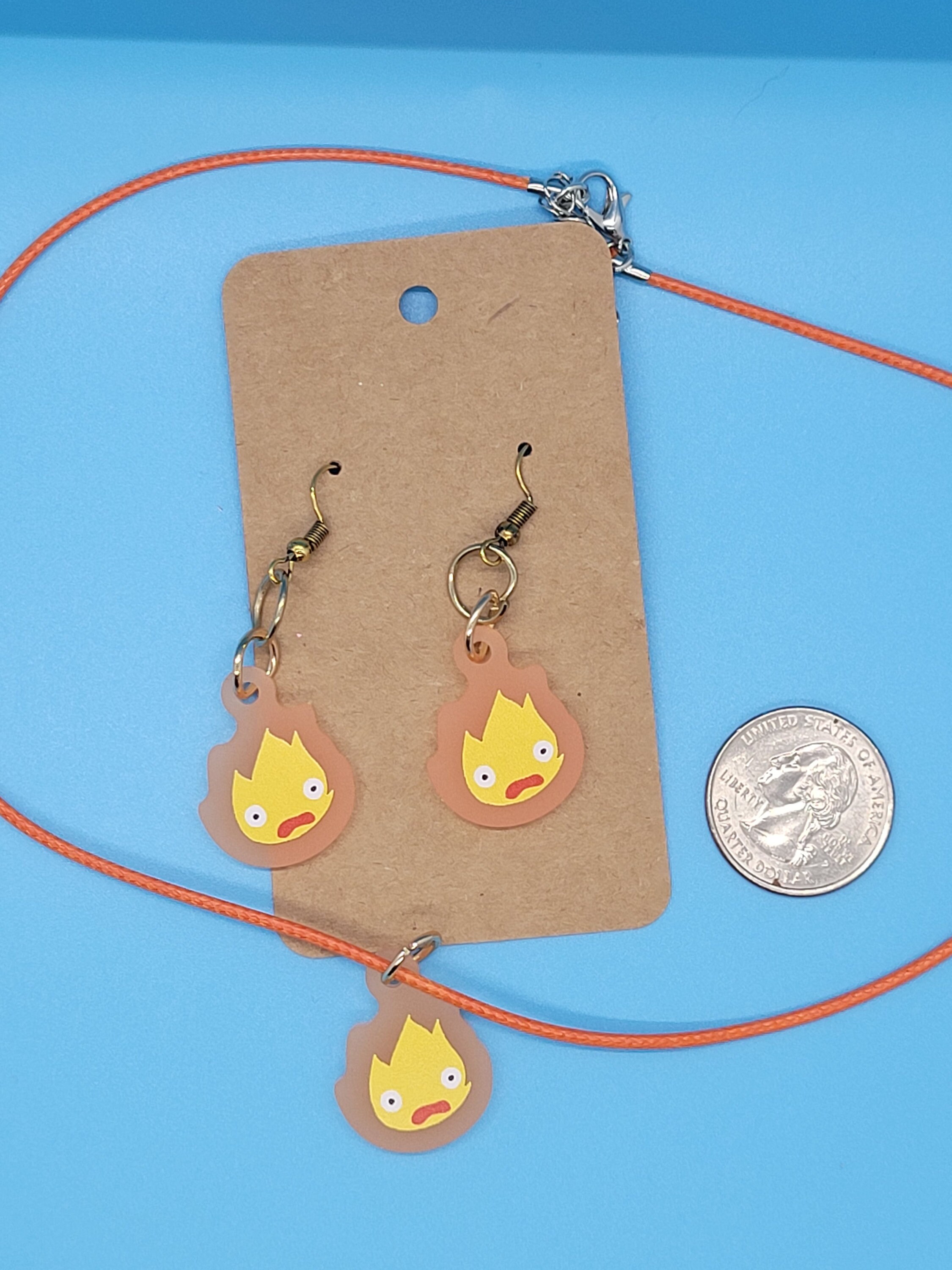 ハウルの動く城 フロストアクリル カルシファー ダングルイヤリング + 