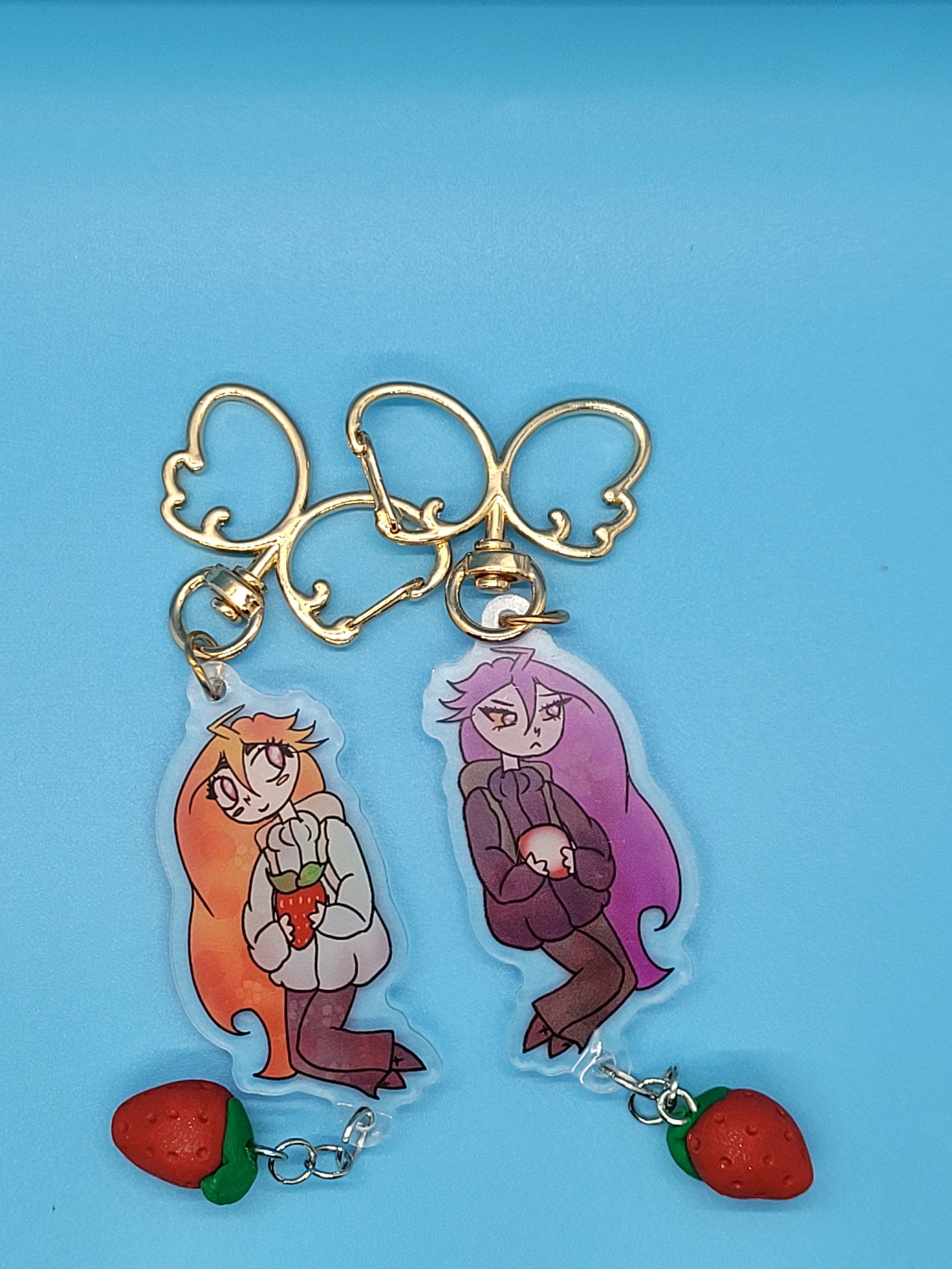 Celeste Madeline and Badeline Keychain : Double-sided Acrylic