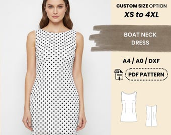 Fitted Sleeveless Sheath Dress Sewing Pattern: Minimalist Bodycon (PDF Pattern, XS-4XL) - Etsy Fitted Sleeveless Sheath Dress Sewing Pattern: Minimalist Bodycon (PDF Pattern, XS-4XL) - Etsy