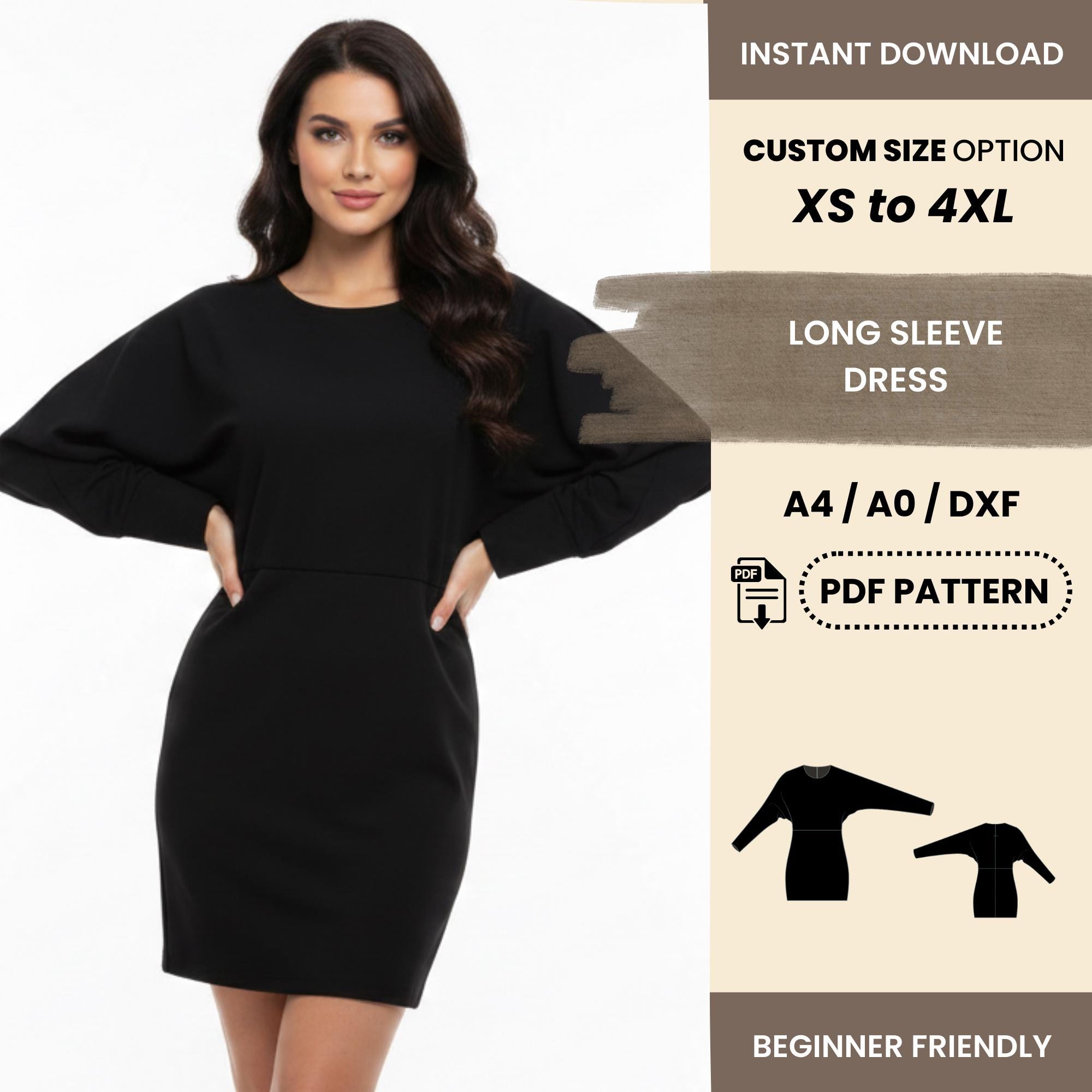 Black Dolman Sleeve Dress - Etsy