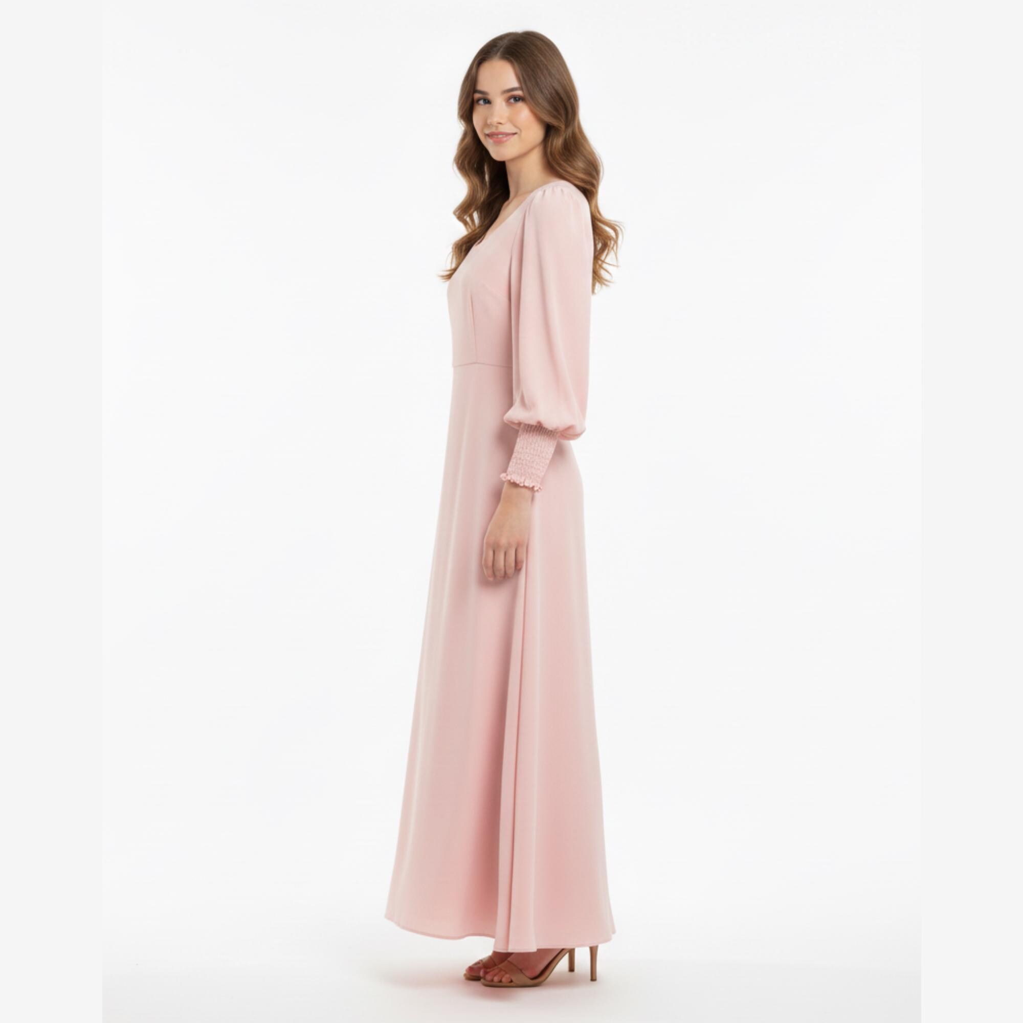 sewing pattern maxi dress with sleeves Lilly Long Sleeve Maxi Dress