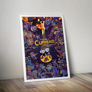 Cuphead Artwork | Gaming Poster | Gaming Artwork | Gaming Decor | Video Game Poster | Gaming Gift | Video Game Print | Gaming Prints