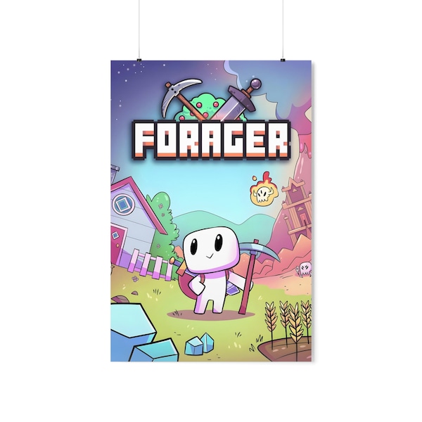Forager | Indie Game Poster | Gaming Poster | HD Color | Game Poster | Wall Poster | Printed Poster | Gaming Poster Gift