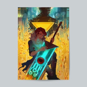 Transistor | Red Fan-Art | Indie Game Poster | Gaming Poster | HD Color | Game Poster | Wall Poster | Printed Poster | Gaming Poster Gift