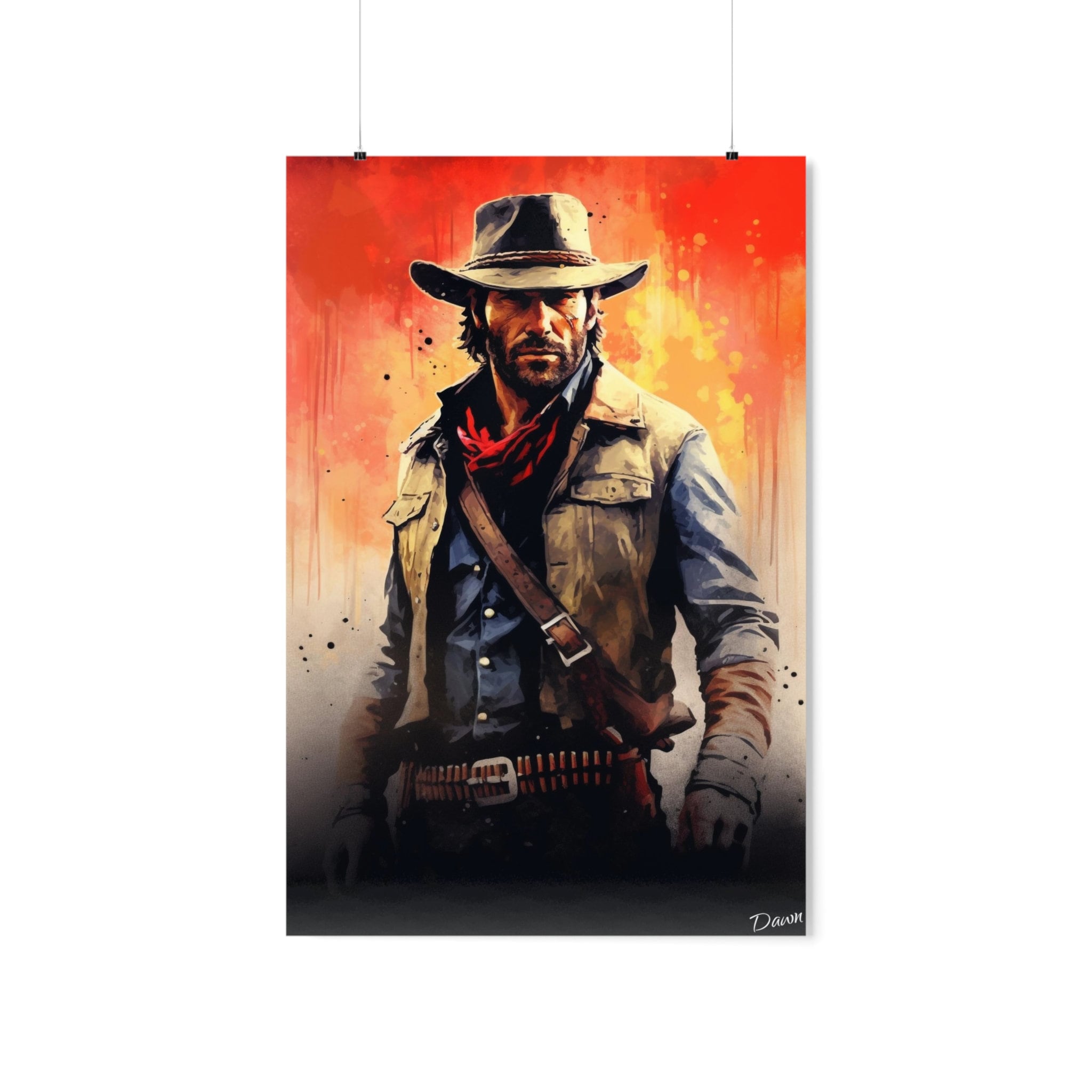 Red Dead Redemption Arthur Morgan Wild West Cowboy Poster -  Hong Kong