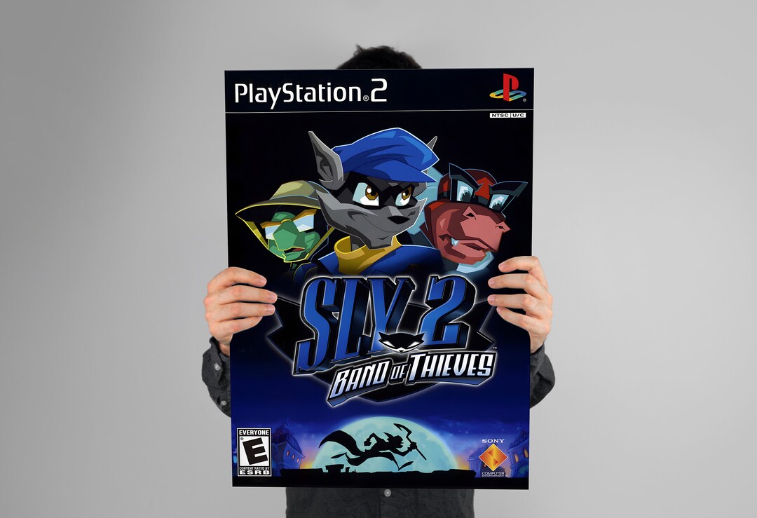 Sly Cooper 2 Band of Thieves Print Ad Game Poster Art PROMO Original PS2  Advert