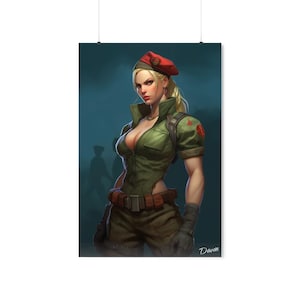 Cammy Street Fighter 2 Canvas Wrap Wall Art Game Room 