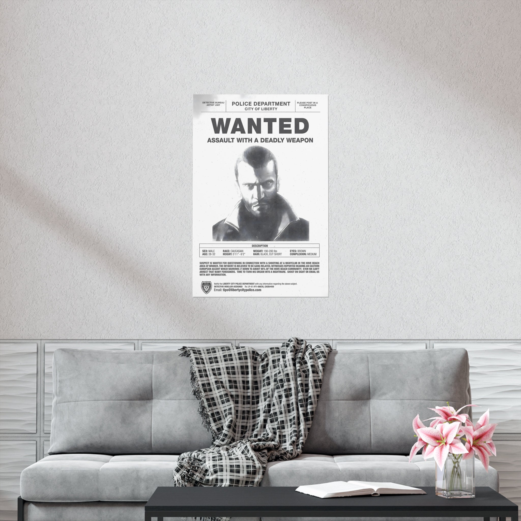 Niko Bellic Wanted Poster in GTA 5! #gta5 #gta #gaming #fyp #edit