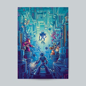 Mega Man | Fan Art | Gaming Poster | HD Color | Game Poster | Wall Poster | Printed Poster | Gaming Poster Gift